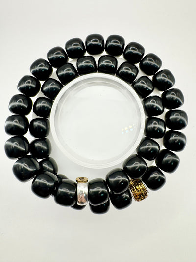 Bodhi Coal Double Bangle