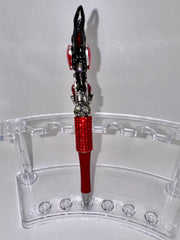 Ruby Red Butterfly Skeleton Pen