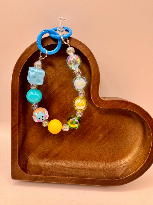 Blue/Yellow keychain