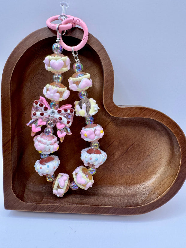Cake & Bow Keychain